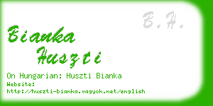 bianka huszti business card